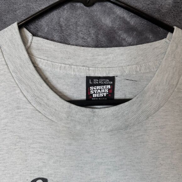 Vintage The Adams Family Block Buster Movie Promo Gray Short Sleeve Size X-Large - Picture 3 of 7